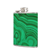 Groen mineraal malachiet heupfles (Links)