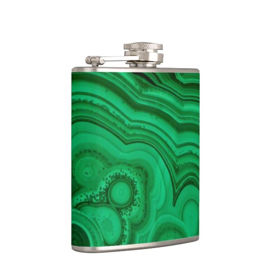 Groen mineraal malachiet heupfles (Rechts)