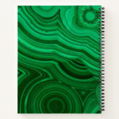 Groen mineraal ontwerp met naam en monogram op notitieboek (Achterkant)