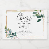 Groen Mini Mousserende Wijn Label, Vrijgezellenfee Sparkling Wijnetiket (Enkel label)