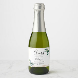 Groen Mini Mousserende Wijn Label, Vrijgezellenfee Sparkling Wijnetiket