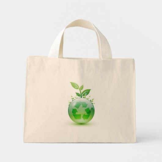 Groen Mini Tote Bag (Voorkant)
