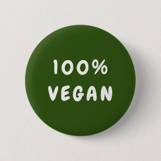 Groen minimaal 100% VEGAN Ronde Button 5,7 Cm