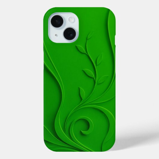 Groen Minimaal Bladontwerp Case-Mate iPhone Case (Achterkant)