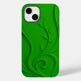 Groen Minimaal Bladontwerp Case-Mate iPhone 14 Hoesje