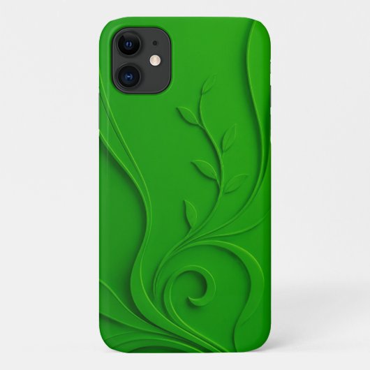 Groen Minimaal Bladontwerp Case-Mate iPhone Case (Achterkant)