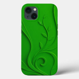 Groen Minimaal Bladontwerp Case-Mate iPhone Case