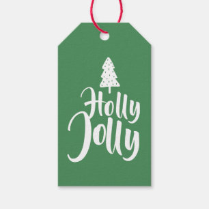 Groen Minimal Script Holly Jolly to From Cadeaulabel