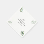 Groen Minimale Chic bruiloft servetten (Hoek)