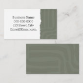 Groen Minimalistisch Abstract Visitekaartje (Voorkant / Achterkant)