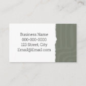 Groen Minimalistisch Abstract Visitekaartje (Voorkant)