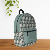 Groen minimalistisch modern geometrisch patroon bedrukte rugzak