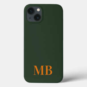Groen minimalistisch modern Initiaal monogram Case-Mate iPhone Case