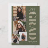 Groen Minimalistisch Modern Verticaal 5 Pic Afstud Kaart (Voorkant)