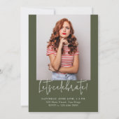 Groen Minimalistisch Modern Verticaal 5 Pic Afstud Kaart (Achterkant)