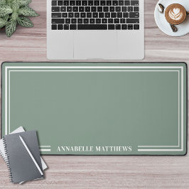 Groen Minimalistisch Monogram Bureaumat