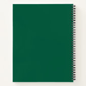 GROEN Minimalistisch Monogram Initiaal ZAKELIJK BE Notitieboek (Achterkant)