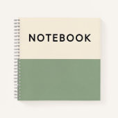 groen minimalistisch Notitieboek (Voorkant)
