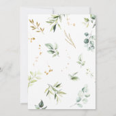 Groen minimalistisch pompoen Baby shower Kaart (Achterkant)