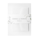 Groen minimalistisch script bruiloft uitnodiging uitnodigingen wikkel (Voorkant Voorbeeld)