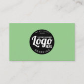 Groen minimalistisch Visitekaartje met Logo (Voorkant)