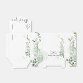 Groen minimalistische bruiloft gunst dozen bedankdoosjes (Uitgevouwen)