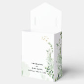 Groen minimalistische bruiloft gunst dozen bedankdoosjes (Geopend)