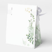 Groen minimalistische bruiloft gunst dozen bedankdoosjes (Achterkant)