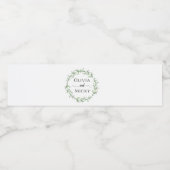 Groen Minimalistische Bruiloft Water Fles Labels Waterfles Etiket (Enkel label)