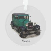 Groen model A acrylversiering Ornament (achterkant)