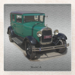Groen model A glas onderzetter