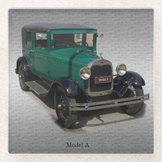 Groen model A glas onderzetter