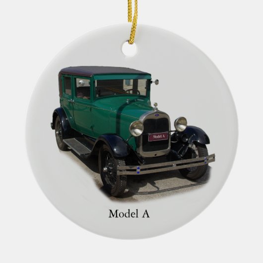 Groen model A-versiering Keramisch Ornament (Voorkant)