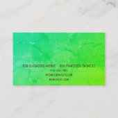 Groen Modern Abstract Logo beroep Business Contactkaartje (Achterkant)