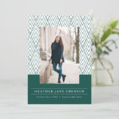 Groen modern Afstuderen Aankondiging (Staand voorkant)