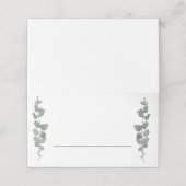 Groen Modern Bruiloft Plaatskaartje (Buitenkant ongevouwen)