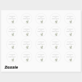 Groen Modern Bruiloft Ronde Sticker
