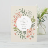 Groen Modern Bruiloft Save The Date Kaart (Staand voorkant)