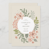 Groen Modern Bruiloft Save The Date Kaart (Voorkant / Achterkant)