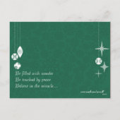 Groen Modern Christmas Family Photo Briefkaart (Achterkant)