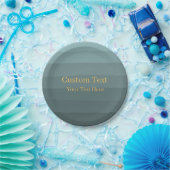 Groen Modern Classy Ontwerp Aangepaste Tekst Papieren Bordje (Feest)