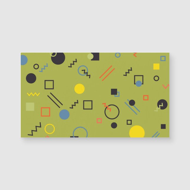 Groen, modern, cool, trendy, urban, Memphis patroo (Voorkant)
