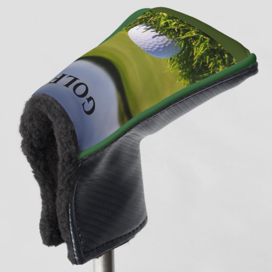 Groen Modern Custom Beste Putter Golf Head Hoesje Golfheadcover (3/4 voorkant)