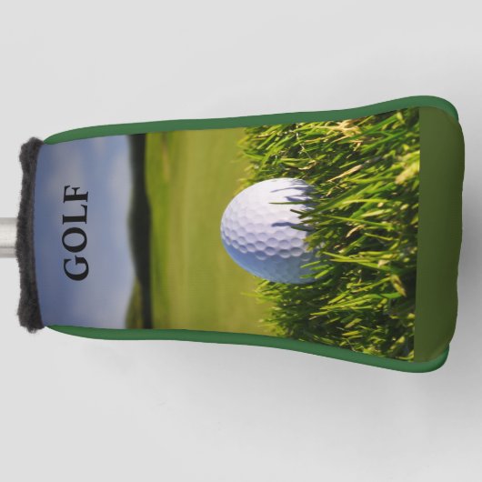 Groen Modern Custom Beste Putter Golf Head Hoesje Golfheadcover (Voorkant)
