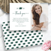 Groen Modern Eenvoudig Afstuderen Dank u kaart