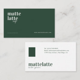 Groen | Modern Eenvoudig Minimalistisch Profession Visitekaartje