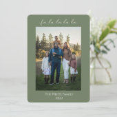 Groen Modern fa la la la la la Kaart (Staand voorkant)