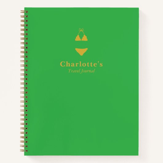 Groen modern, gepersonaliseerd Notitieboek voor re (Voorkant)