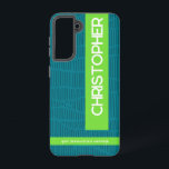 Groen Modern Gepersonaliseerde Naam Telefoonhoes Samsung Galaxy Hoesje<br><div class="desc">Moderne groene telefoonhoes gepersonaliseerd met jouw naam. Eenvoudig aan te passen,  verkrijgbaar in maten voor verschillende modellen,  met duurzame bescherming en snel afdrukken en verzenden. Een stijlvol en praktisch cadeau.</div>
