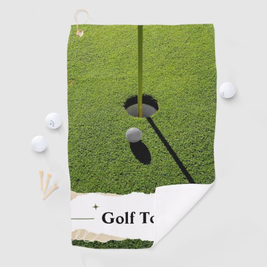 Groen Modern Golf Tips Custom Beste golfhanddoeken Golfhanddoek (Insitu)